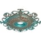 Ekena Millwork Orleans Medallion (Canopies up to 8 1/4"), 38 3/8"OD x 6 5/8"ID x 2 7/8"P, Copper Green Patina CM38OLCGS - alternate 2